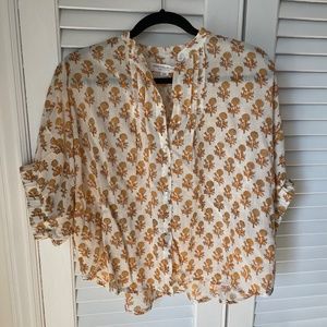 EMERSON FRY Mandarin Collar Top - Little Marigolds